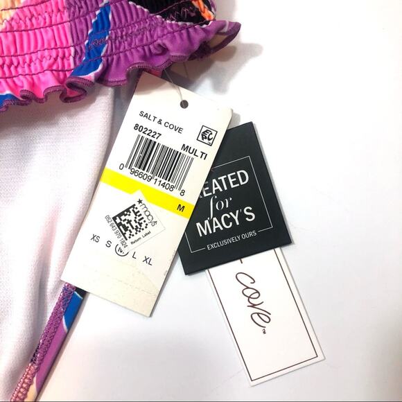 Salt+Cove Kaleidescope Smocked Bikini Swim Bottom - Picture 3 of 7